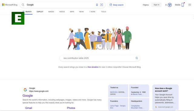 bing google